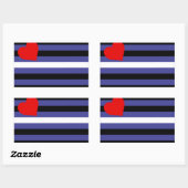 Sticker Rectangulaire Drapeau de fierté cuir (Feuille)