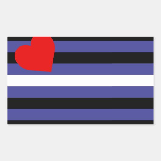 Sticker Rectangulaire Drapeau de fierté cuir (Devant)