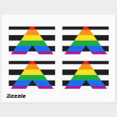 Sticker Rectangulaire Drapeau de fierté d'allié (Feuille)