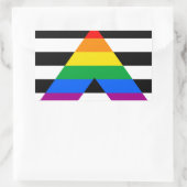 Sticker Rectangulaire Drapeau de fierté d'allié (Sac)