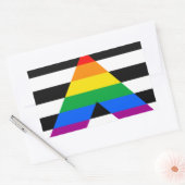 Sticker Rectangulaire Drapeau de fierté d'allié (Enveloppe)