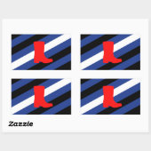 Sticker Rectangulaire Drapeau de fierté de bottes (Feuille)