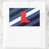 Sticker Rectangulaire Drapeau de fierté de bottes (Sac)