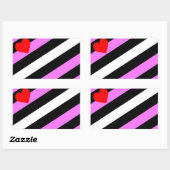 Sticker Rectangulaire Drapeau de fierté de fille de cuir (Feuille)