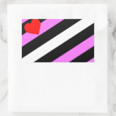 Sticker Rectangulaire Drapeau de fierté de fille de cuir (Sac)