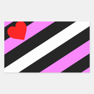 Sticker Rectangulaire Drapeau de fierté de fille de cuir