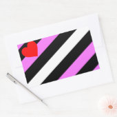 Sticker Rectangulaire Drapeau de fierté de fille de cuir (Enveloppe)