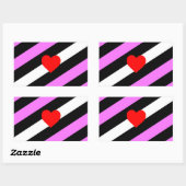 Sticker Rectangulaire Drapeau de fierté de fille de cuir (Feuille)