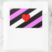 Sticker Rectangulaire Drapeau de fierté de fille de cuir (Sac)