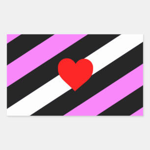 Sticker Rectangulaire Drapeau de fierté de fille de cuir