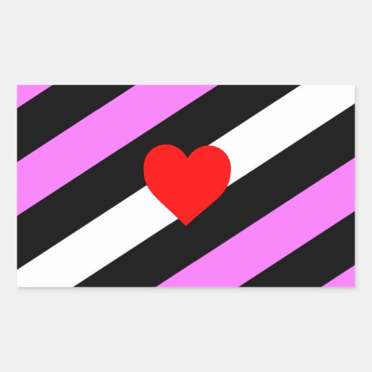 Sticker Rectangulaire Drapeau de fierté de fille de cuir (Devant)