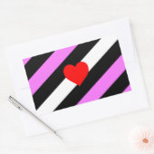 Sticker Rectangulaire Drapeau de fierté de fille de cuir (Enveloppe)