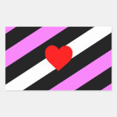 Sticker Rectangulaire Drapeau de fierté de la fille de cuir (Devant)