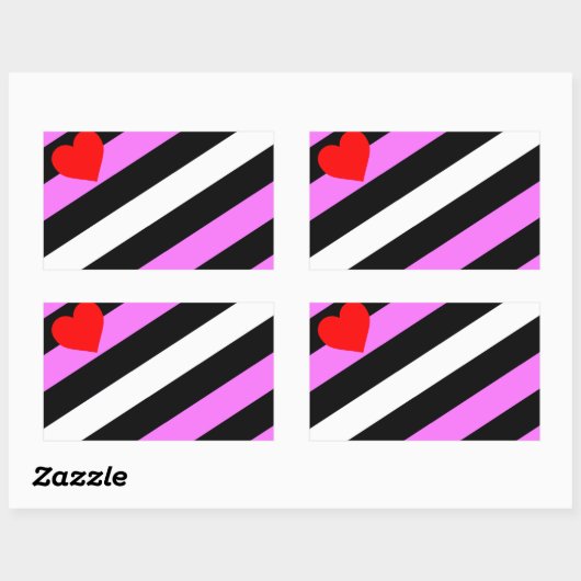 Sticker Rectangulaire Drapeau de fierté de la fille de cuir (Feuille)