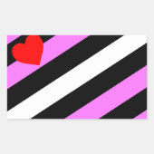 Sticker Rectangulaire Drapeau de fierté de la fille de cuir (Devant)