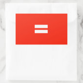 Sticker Rectangulaire Drapeau de fierté de l'égalité (Sac)
