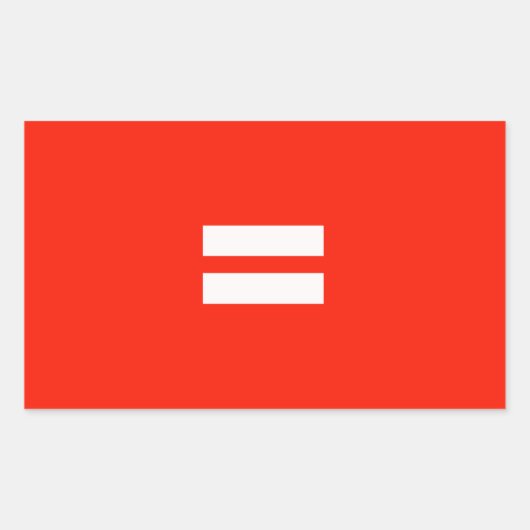 Sticker Rectangulaire Drapeau de fierté de l'égalité (Devant)