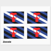 Sticker Rectangulaire Drapeau de fierté de masque (Feuille)