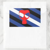 Sticker Rectangulaire Drapeau de fierté de masque (Sac)