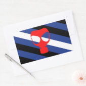 Sticker Rectangulaire Drapeau de fierté de masque (Enveloppe)