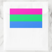 Sticker Rectangulaire Drapeau de fierté de Polysexual (Sac)