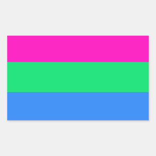 Sticker Rectangulaire Drapeau de fierté de Polysexual