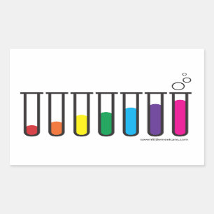 Sticker Rectangulaire Drapeau de fierté de tubes à essai - - bébés d