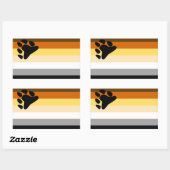 Sticker Rectangulaire Drapeau de fierté des Ours (Feuille)