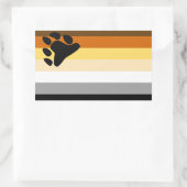 Sticker Rectangulaire Drapeau de fierté des Ours (Sac)
