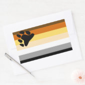 Sticker Rectangulaire Drapeau de fierté des Ours (Enveloppe)