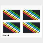 Sticker Rectangulaire Drapeau de fierté du handicap (Feuille)