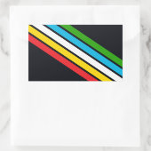 Sticker Rectangulaire Drapeau de fierté du handicap (Sac)