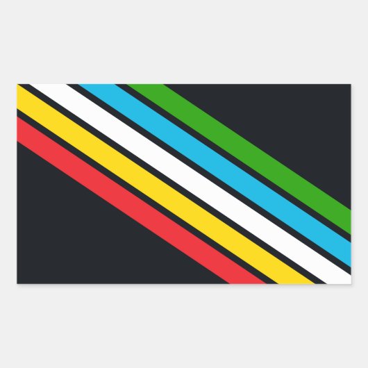 Sticker Rectangulaire Drapeau de fierté du handicap (Devant)