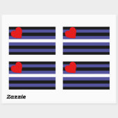 Sticker Rectangulaire Drapeau de fierté en cuir (Feuille)