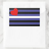 Sticker Rectangulaire Drapeau de fierté en cuir (Sac)