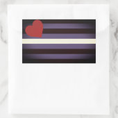 Sticker Rectangulaire Drapeau de fierté en cuir (Sac)