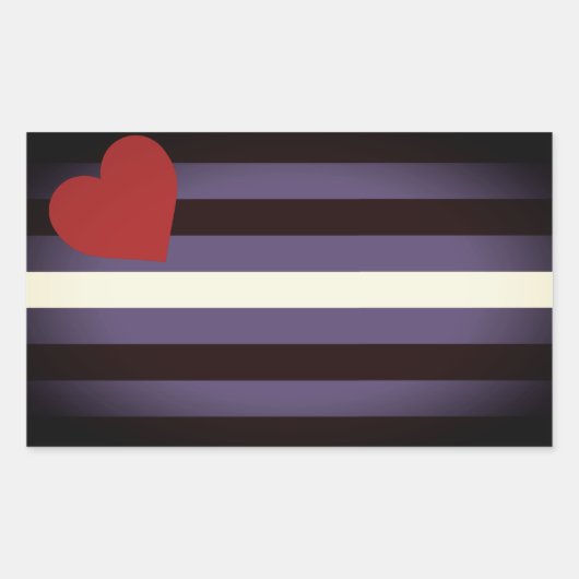 Sticker Rectangulaire Drapeau de fierté en cuir (Devant)