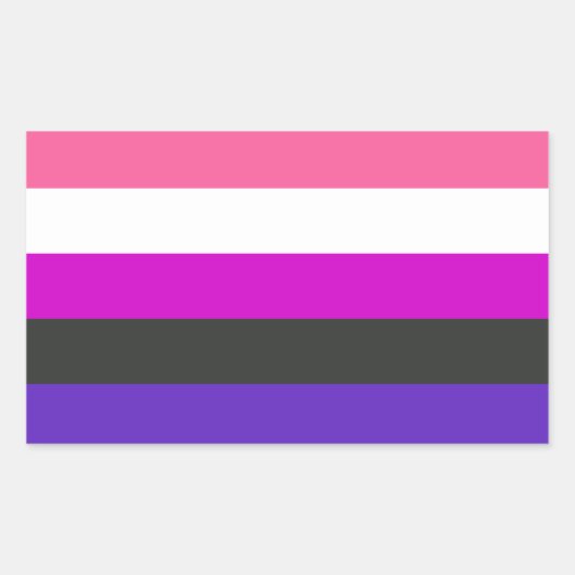 Sticker Rectangulaire Drapeau de fierté genderfluid (Devant)