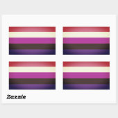 Sticker Rectangulaire Drapeau de fierté genderfluid (Feuille)