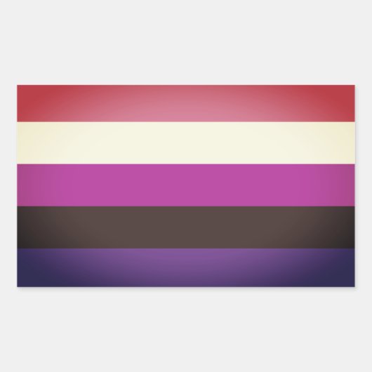 Sticker Rectangulaire Drapeau de fierté genderfluid (Devant)