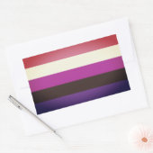 Sticker Rectangulaire Drapeau de fierté genderfluid (Enveloppe)