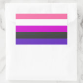 Sticker Rectangulaire Drapeau de fierté genderfluid (Sac)