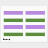 Sticker Rectangulaire Drapeau de fierté genderqueer (Feuille)