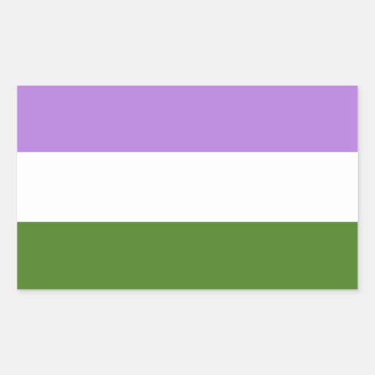 Sticker Rectangulaire Drapeau de fierté genderqueer (Devant)