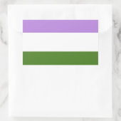 Sticker Rectangulaire Drapeau de fierté genderqueer (Sac)