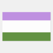 Sticker Rectangulaire Drapeau de fierté genderqueer (Devant)