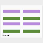 Sticker Rectangulaire Drapeau de fierté genderqueer (Feuille)