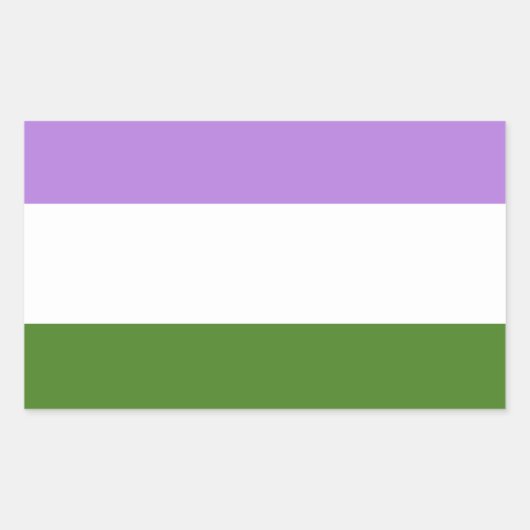 Sticker Rectangulaire Drapeau de fierté genderqueer (Devant)