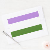 Sticker Rectangulaire Drapeau de fierté genderqueer (Enveloppe)