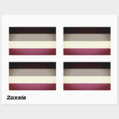 Sticker Rectangulaire Drapeau de fierté gynéphile (Feuille)